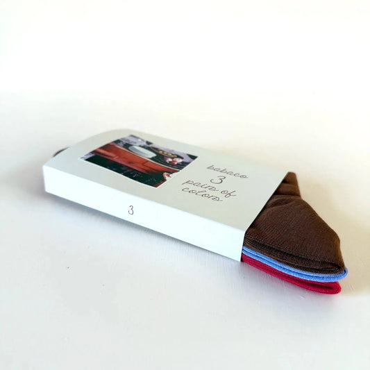 3 Pairs of Colors Socks-Accessory-Babaco-eugenienewport