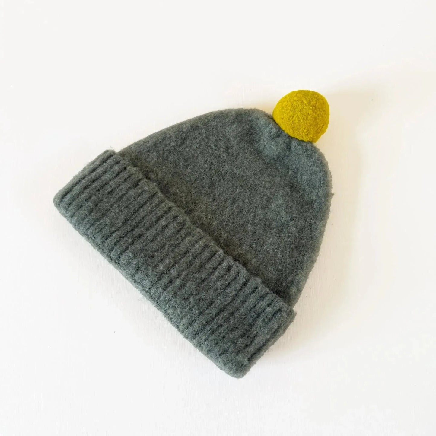 50 Mac Brushed Plain Hat Contrast Pompom in Moss-Accessory-Jo Gordon-eugenienewport