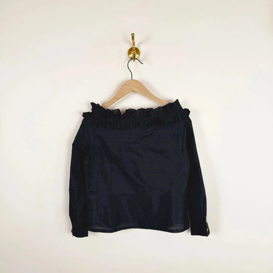 Amalia Blouse in Black-Tops-Chelsea Mak-eugenienewport