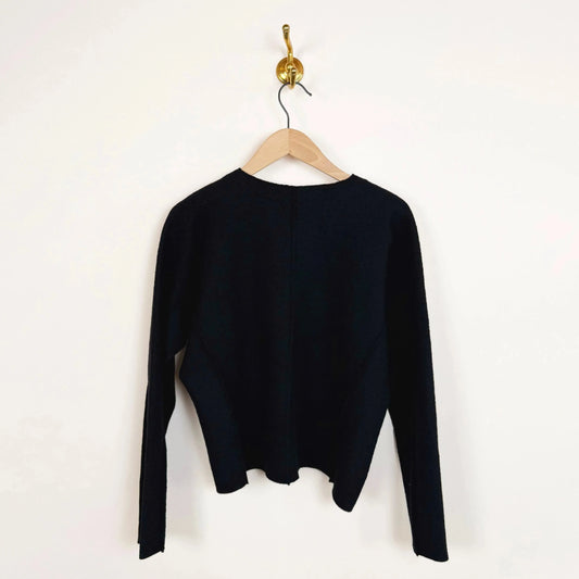 Arco Cardigan in Black-Sweaters-Rus-eugenienewport