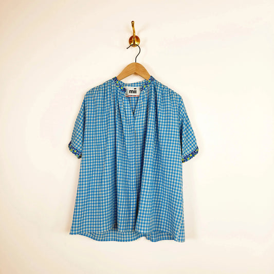 Artemis Blouse in Turkish Blue-Tops-Mii-eugenienewport