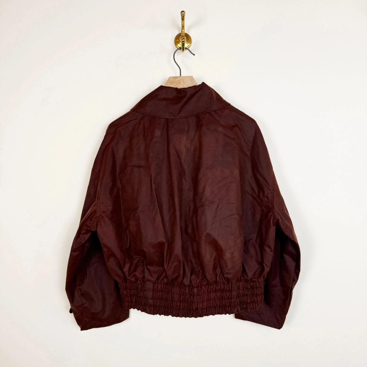 British Waxed Oilskin Nara Jacket in Chestnut-Jackets-Cawley-eugenienewport