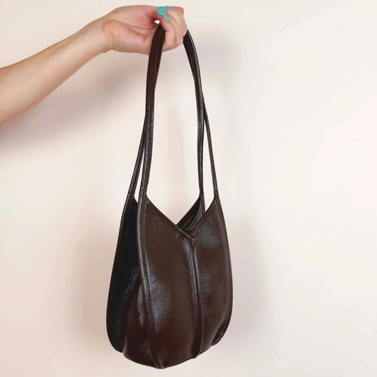 Calella Bucket Leather in Dark Brown-Accessories-Hereu-eugenienewport