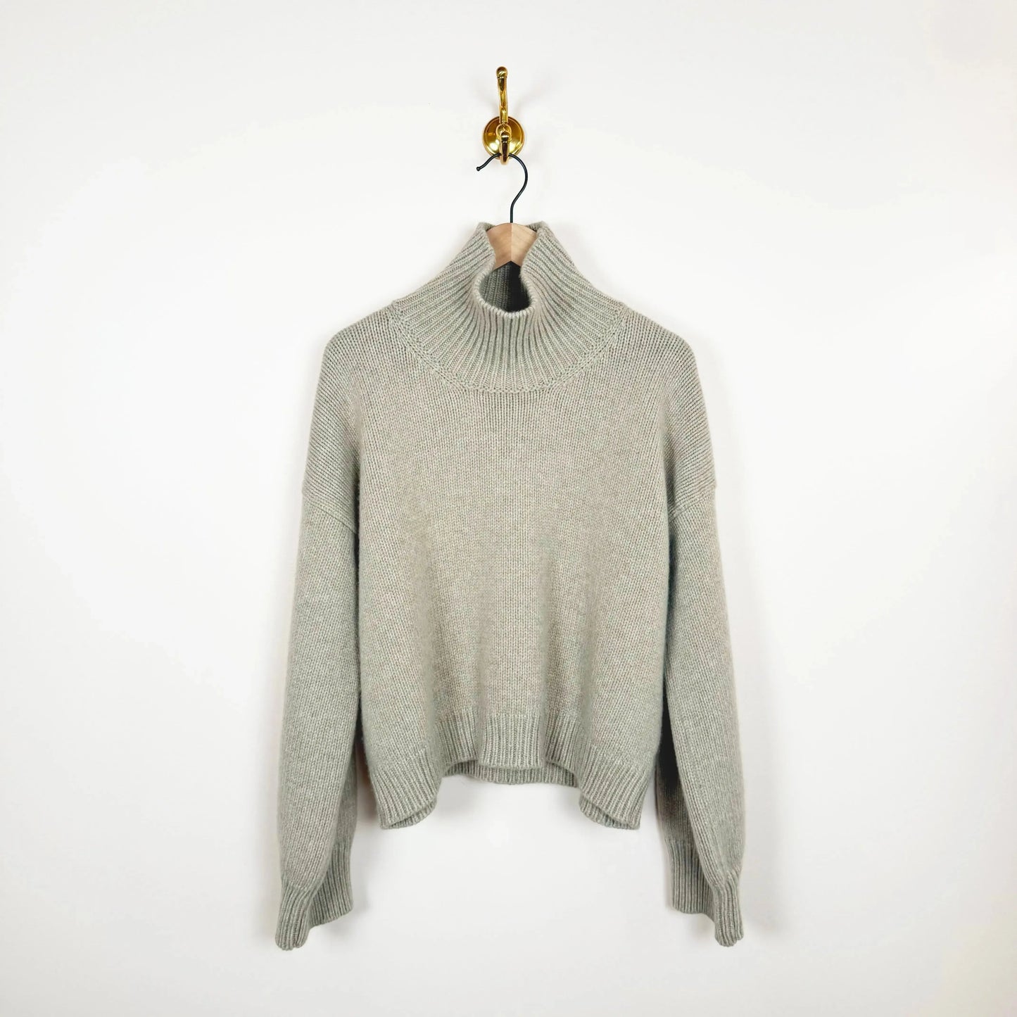 Caragh Chunky Crop High Neck in Oat-Sweater-&Daughter-eugenienewport