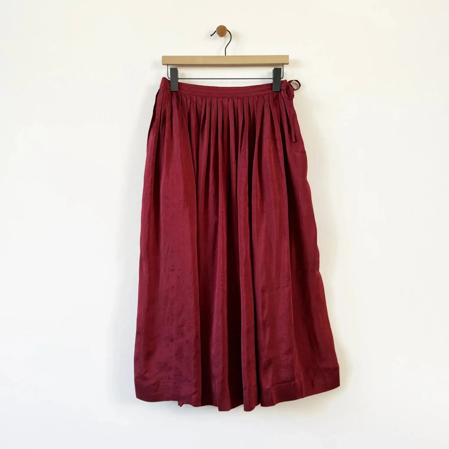 Clarissa Skirt in Mulberry Silk Terracotta-Skirt-Rubia & Neel-eugenienewport