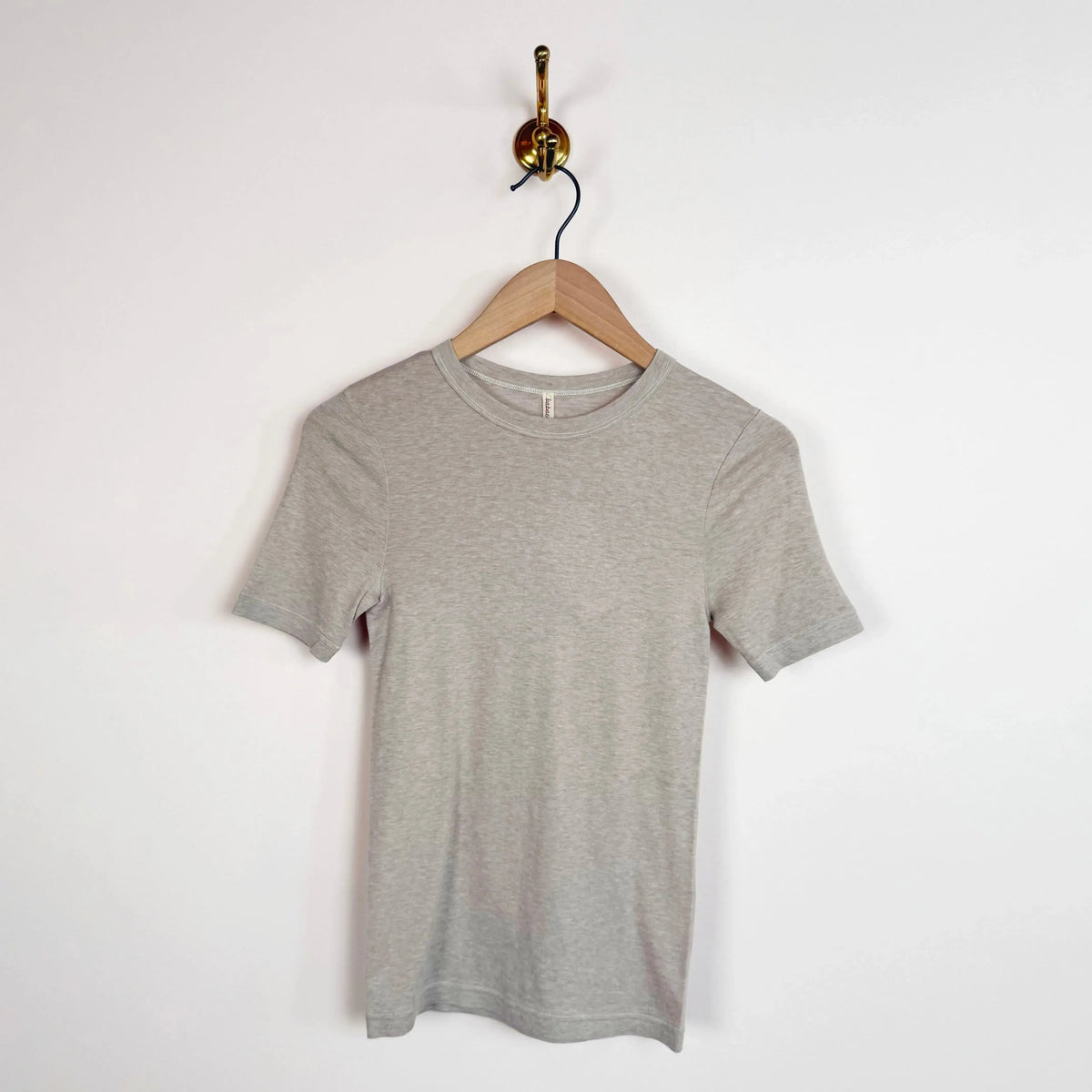 Cotton Silk Basic T-Shirt in Stone Beige-T-Shirts-Babaco-eugenienewport