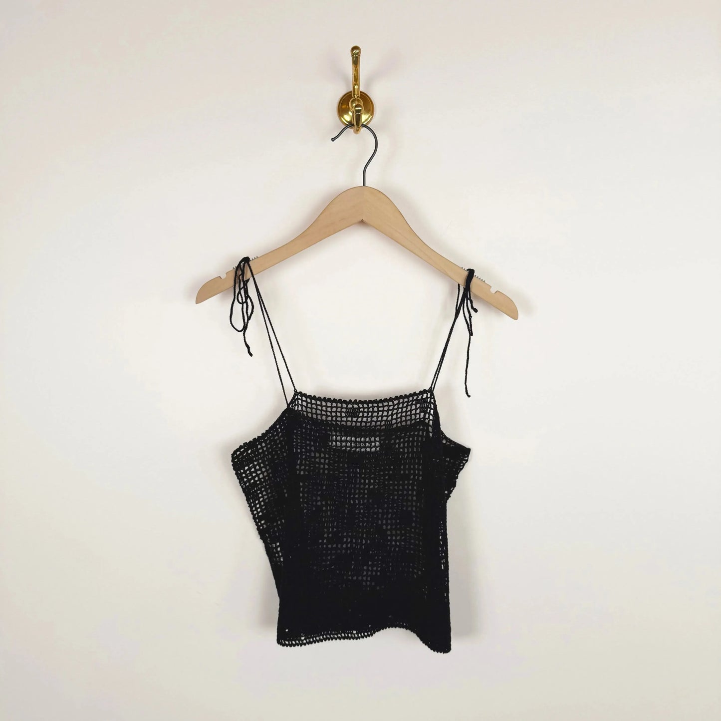 Crochet Camisole in Black-Tops-Sayaka Davis-eugenienewport
