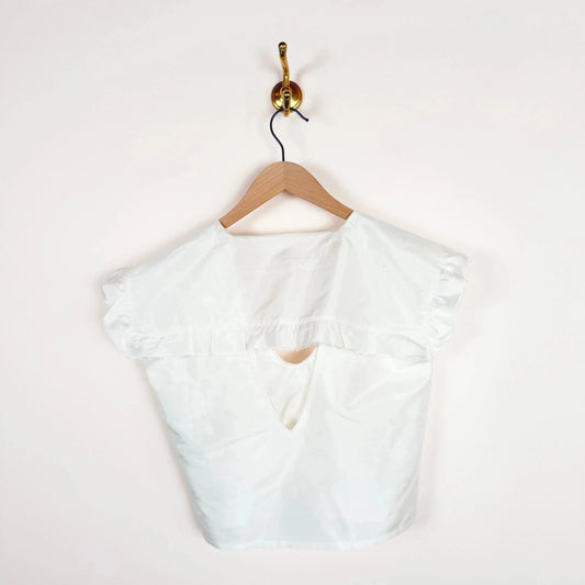 Gallery Blouse in White-Tops-Chelsea Mak-eugenienewport