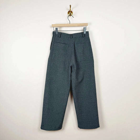 Georgia Wool Trouser in Light Grey-Pants-Cawley-eugenienewport