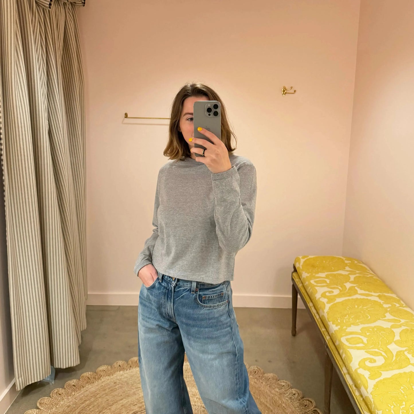 Hi'aka LS Crop T-Shirt in Grey-T-Shirts-Sunray-eugenienewport
