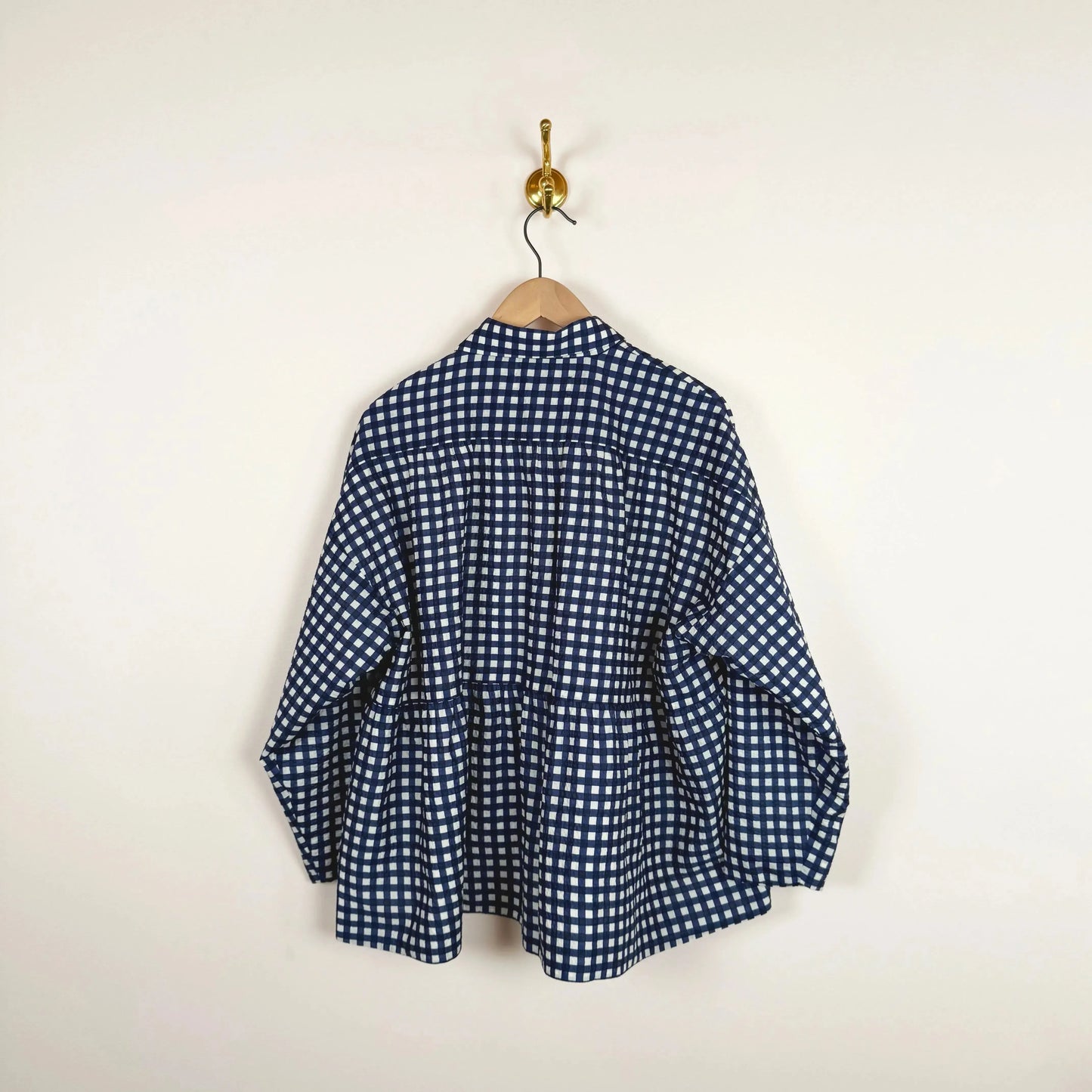 Juana Jacket in Blue Gingham-Jackets-Fabiana Pigna-eugenienewport
