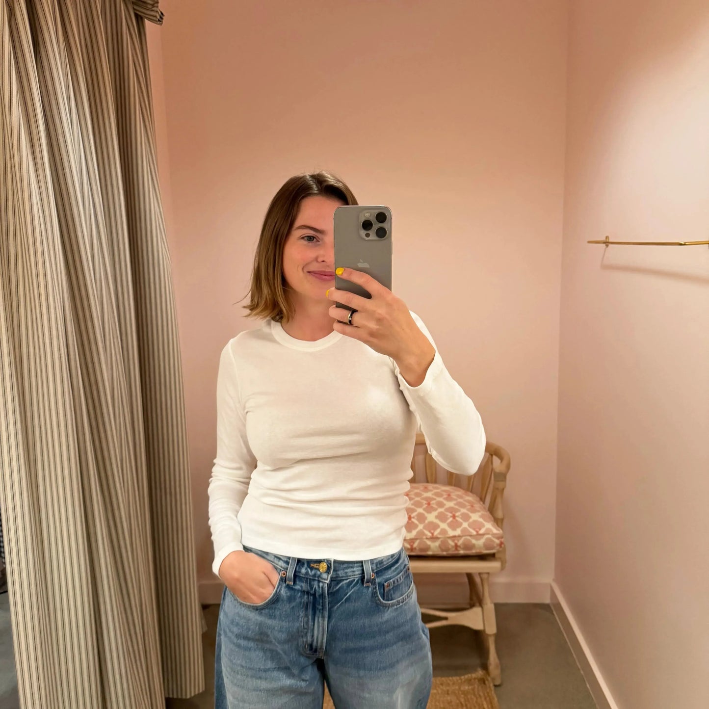 June Long Sleeve in Off White-T-Shirts-Signe-eugenienewport