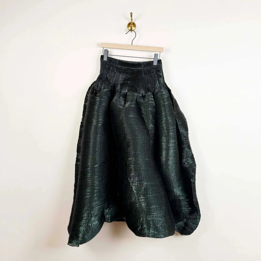 Kenza Skirt in Moss Metallic-Skirts-Julia Heuer-eugenienewport
