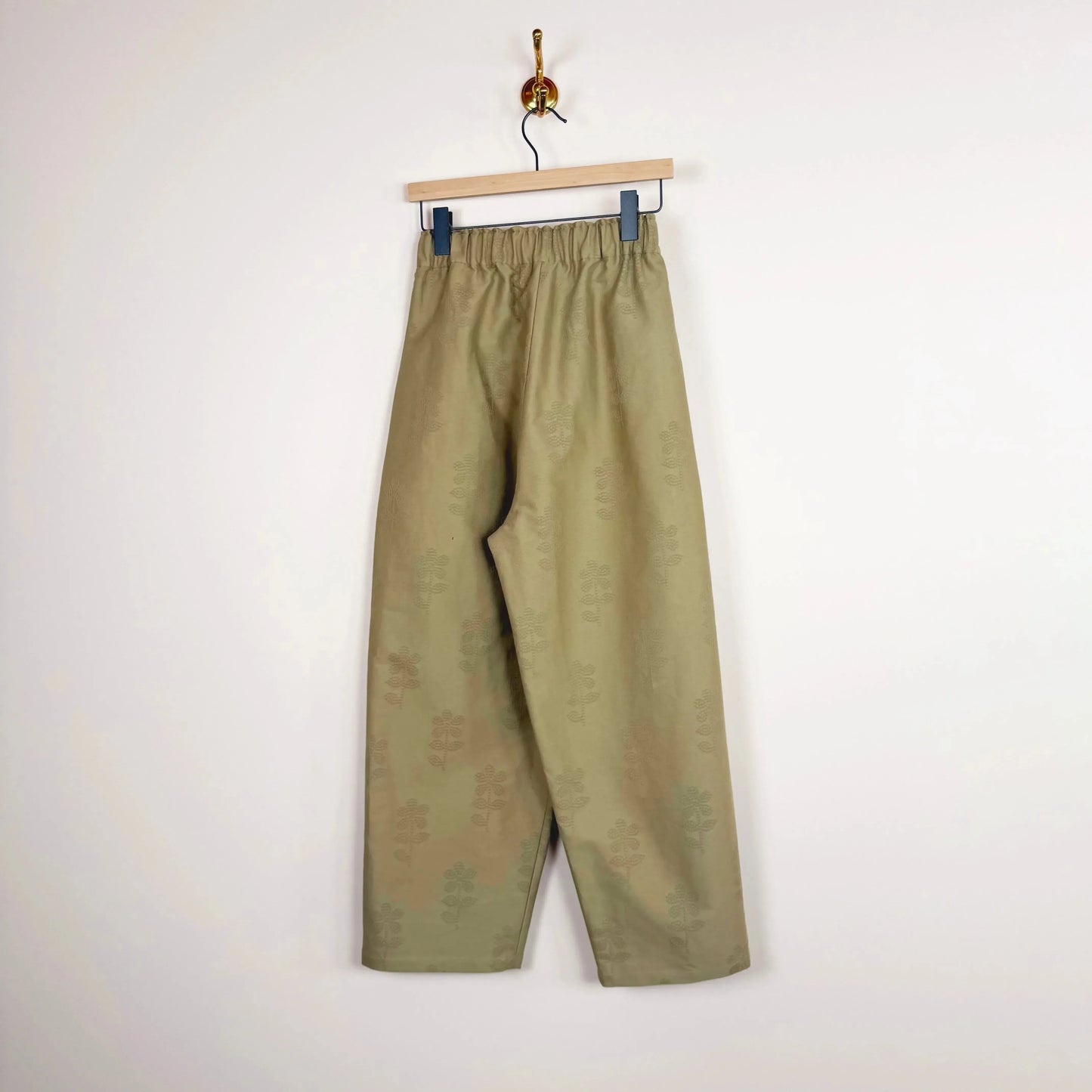 Luce Easy Trouser in Khaki Flower-Pants-Eleph-eugenienewport