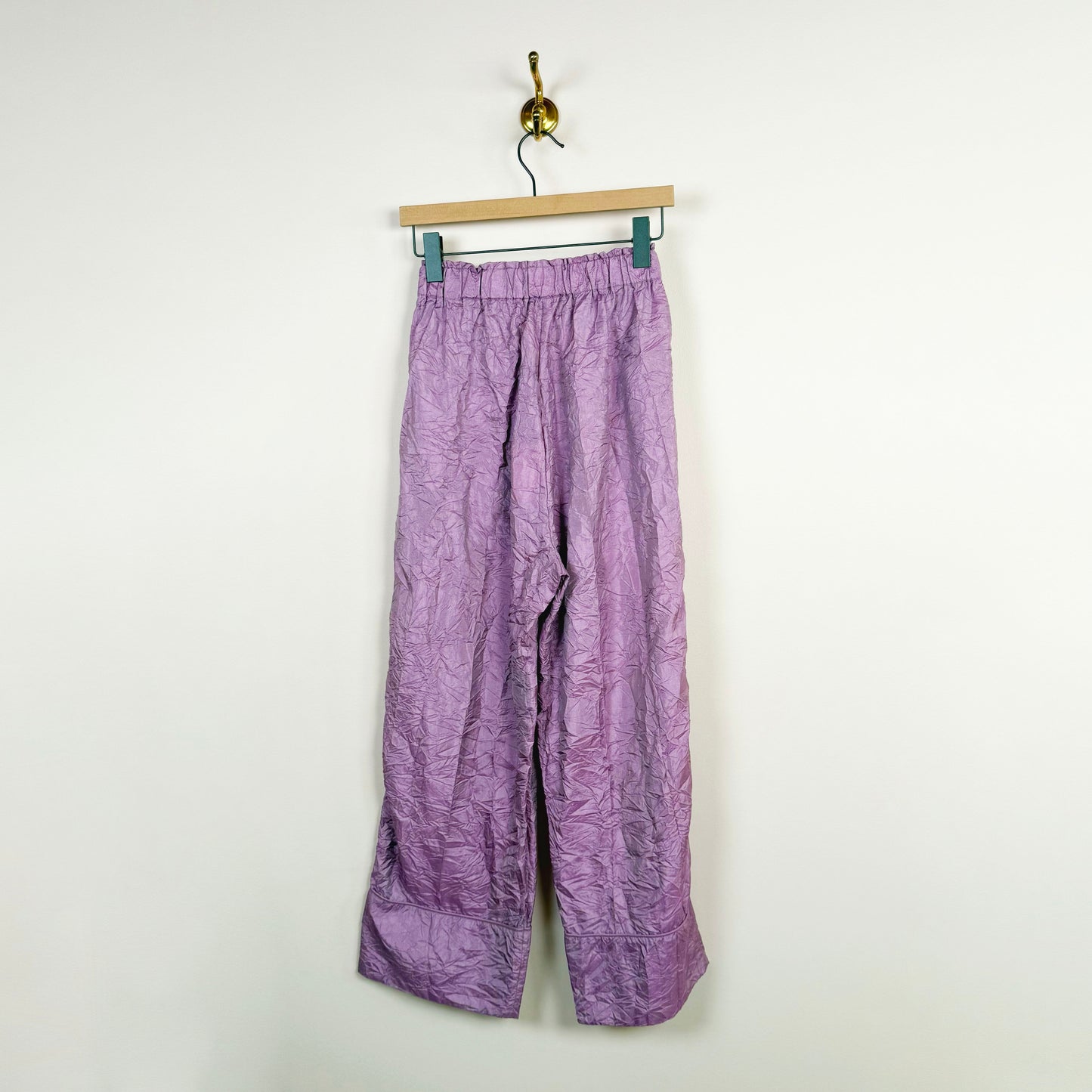 Luce PJ Trousers in Purple Crinkle