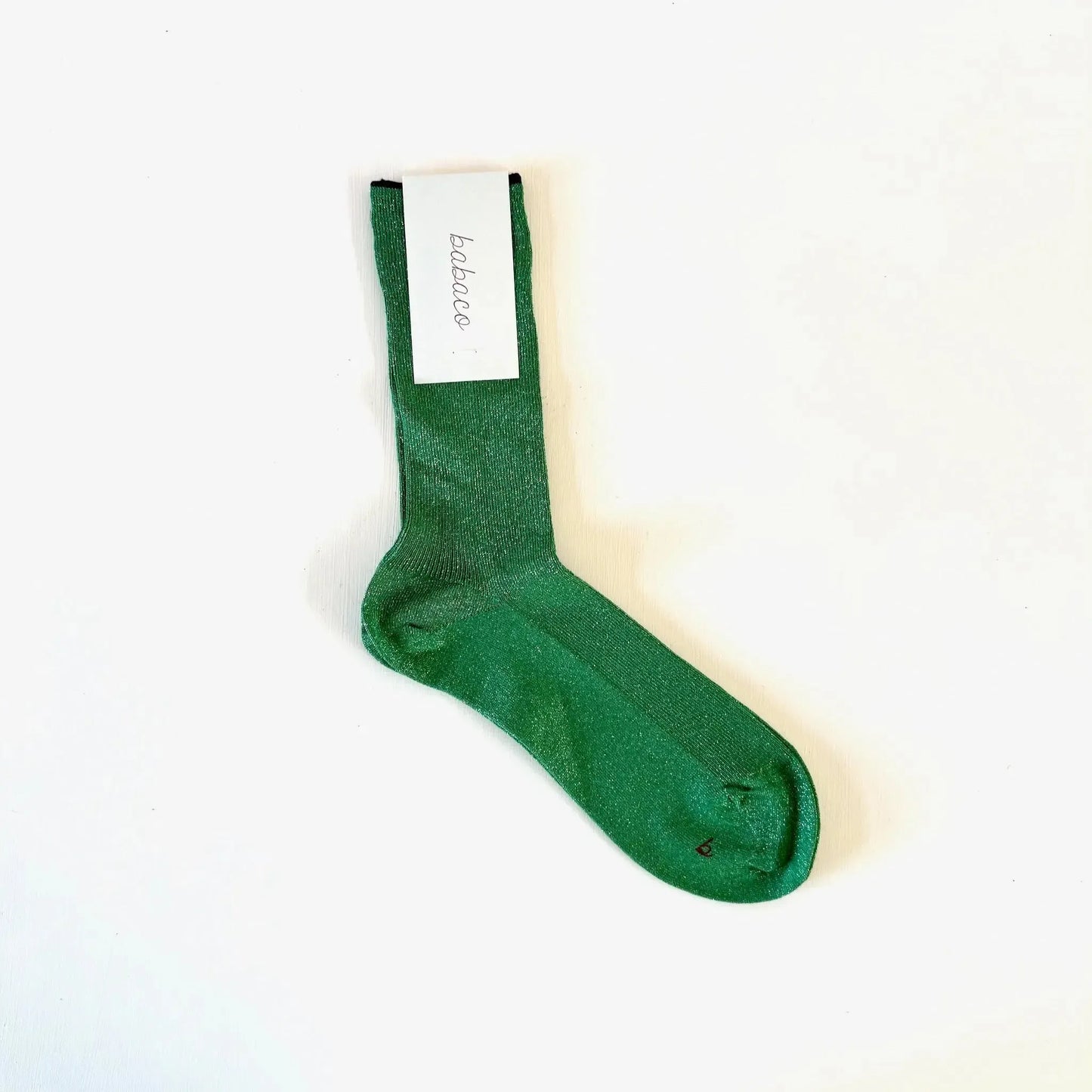 Lurex Fine Ribbed Socks in Green-Accessory-Babaco-eugenienewport