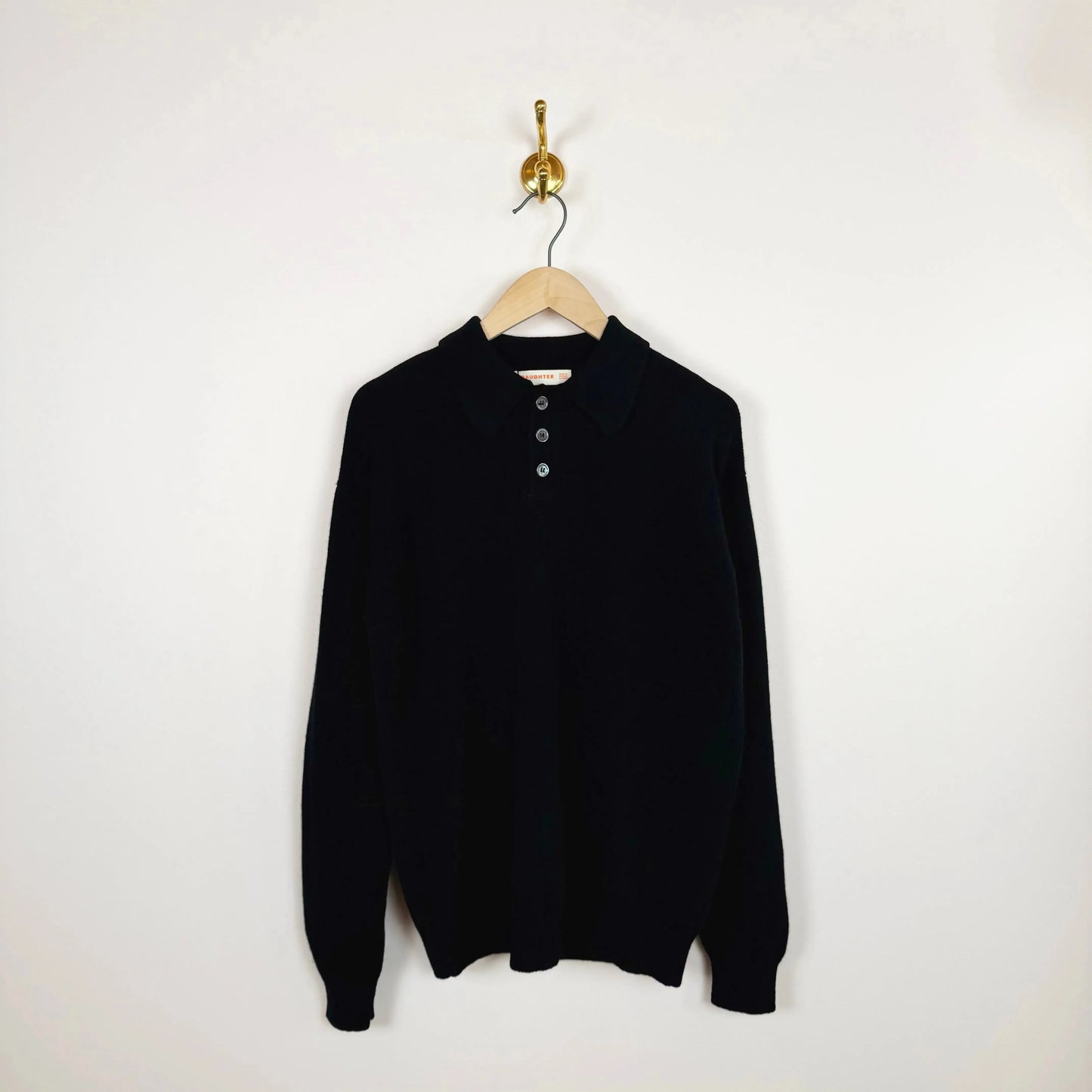 Mens Edith Polo Shirt in Black-Sweater-&Daughter-eugenienewport