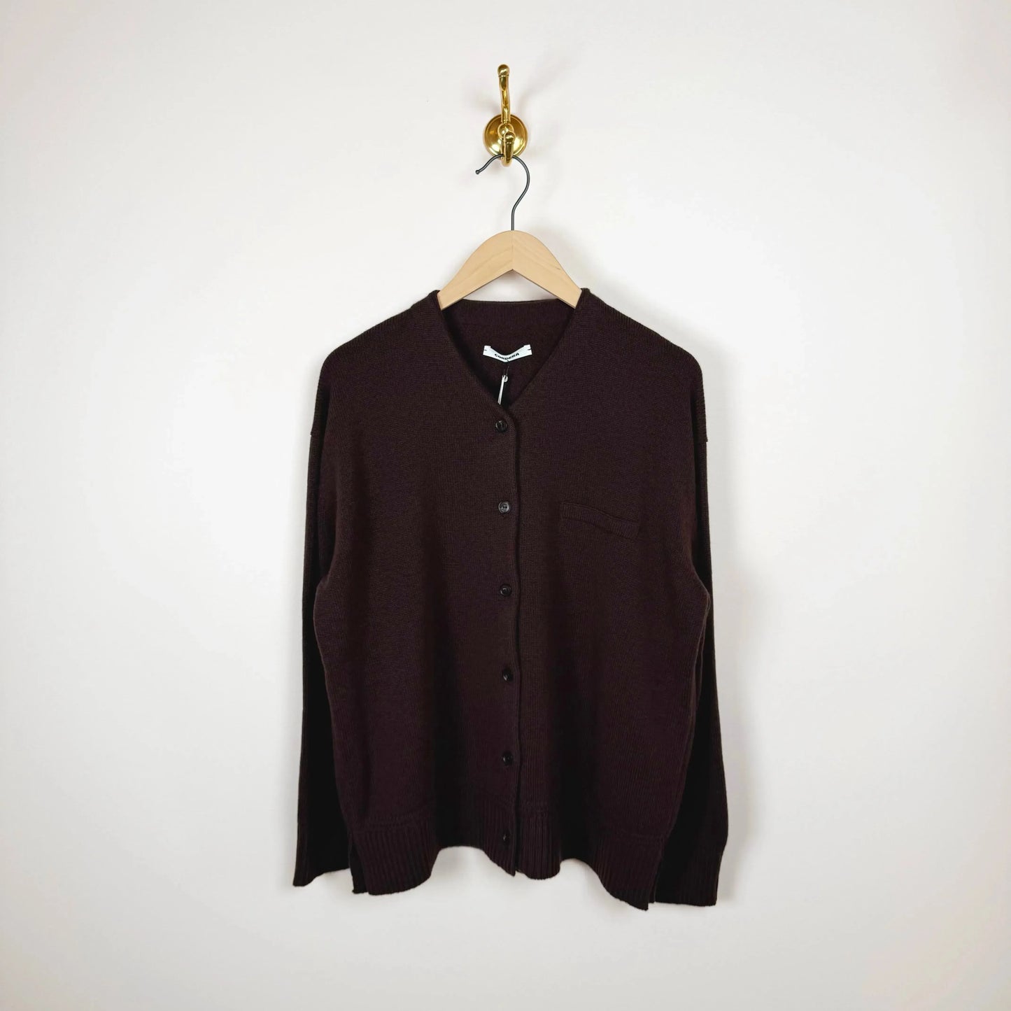 Merino Wool Cardigan in Prune-Sweater-Cordera-eugenienewport