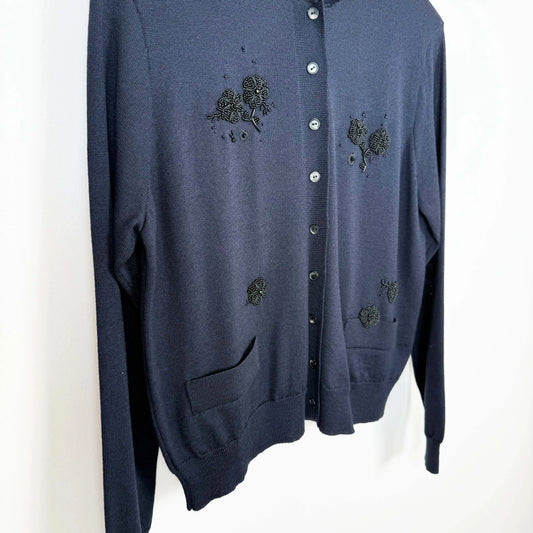Merino Wool Embellished Cardigan-Sweaters-Cordera-eugenienewport