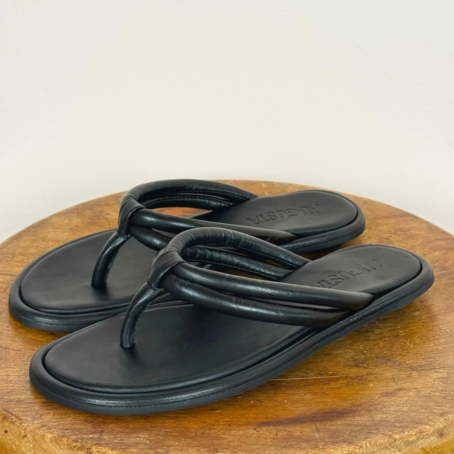 Mia Sandals in Black Leather-Shoes-Augusta-eugenienewport