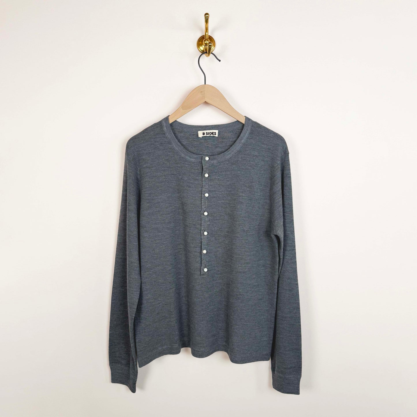 Moore Henley in Heather Grey