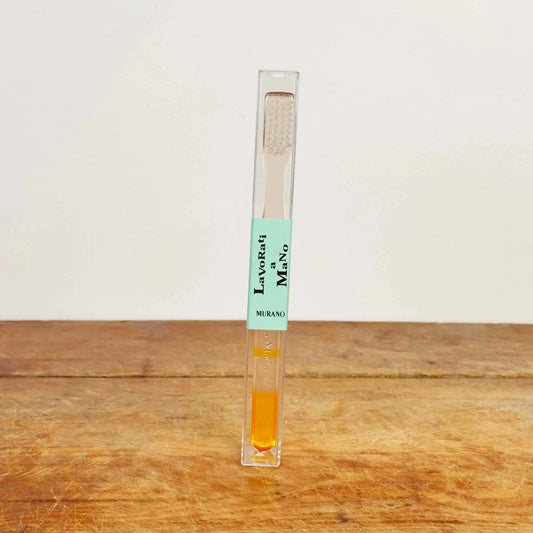 Murano Toothbrush-Apothecary-Lavorati a Mano-Yellow-eugenienewport