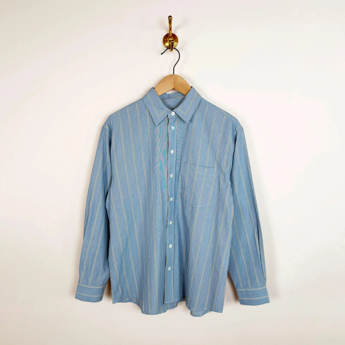 Nolan Shirt in Alpine White Stripe-Tops-B Sides-eugenienewport