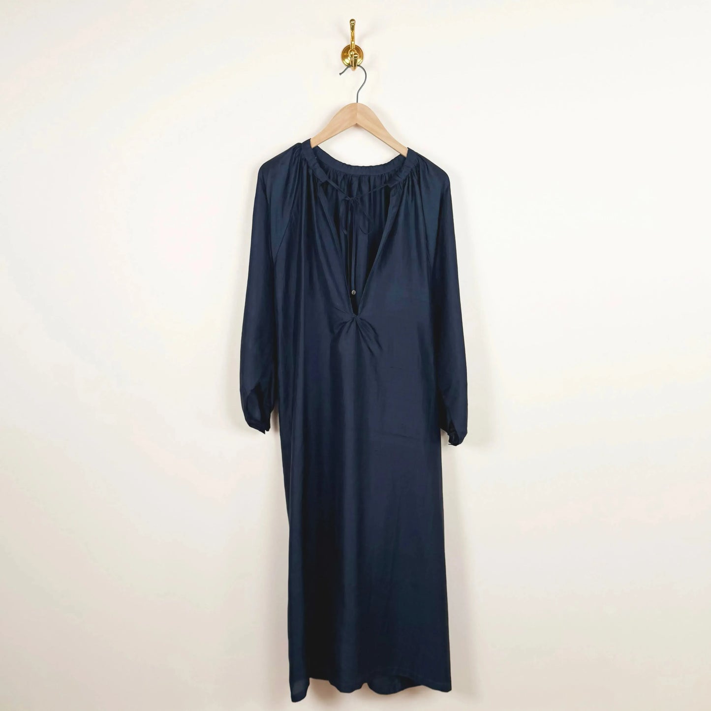 Ribbon Gathered Dress in Charcoal-Dresses-Bunon-eugenienewport