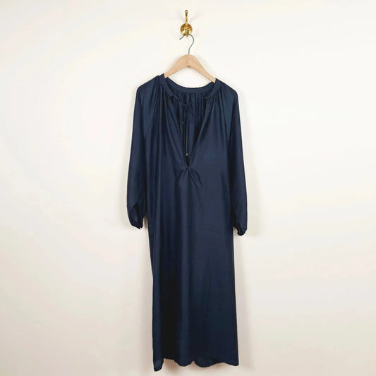 Ribbon Gathered Dress in Charcoal-Dresses-Bunon-eugenienewport