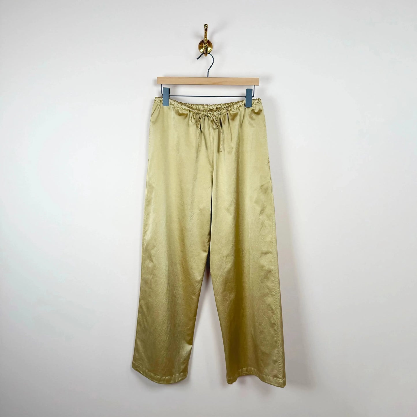Satin Drawstring Pants in Champagne-Pants-Cordera-eugenienewport