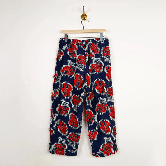 Say Cotton Pants in Red Navy Birdy-Pants-Henrik Vibskov-eugenienewport