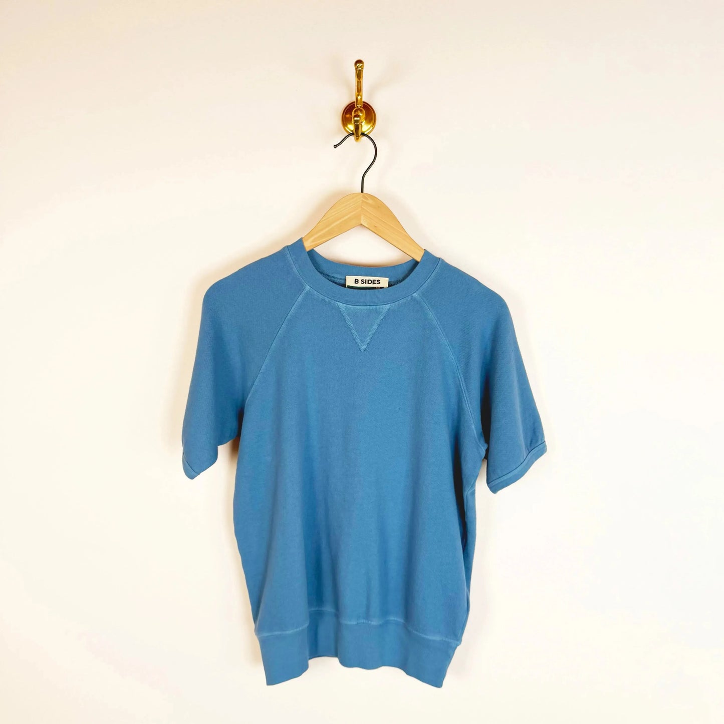 Short Sleeve Sweatshirt in Delft Blue-Sweatshirts-B Sides-eugenienewport