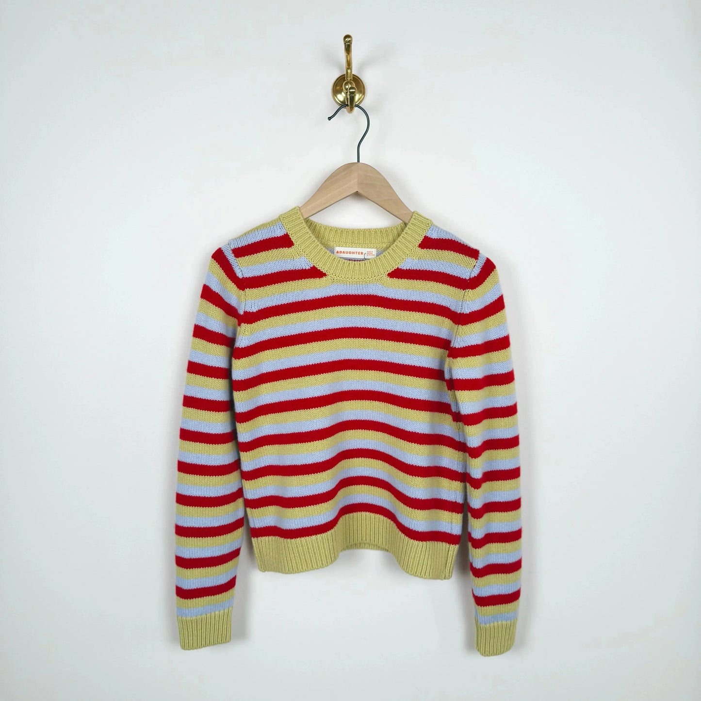 Shrunken Crewneck with Stripes-Sweater-&Daughter-eugenienewport