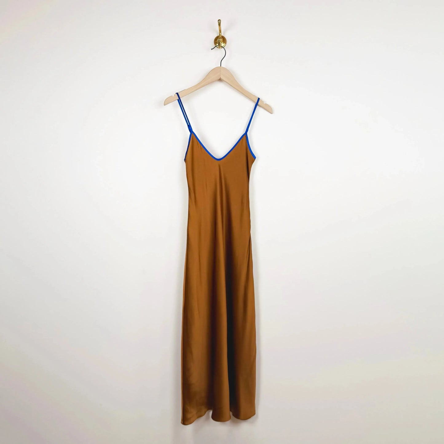Silk Bias Slip Dress in Bronze-Dresses-Comme Si-eugenienewport