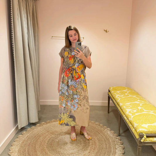 Simple Dress in Print C-Dresses-Anntian-eugenienewport