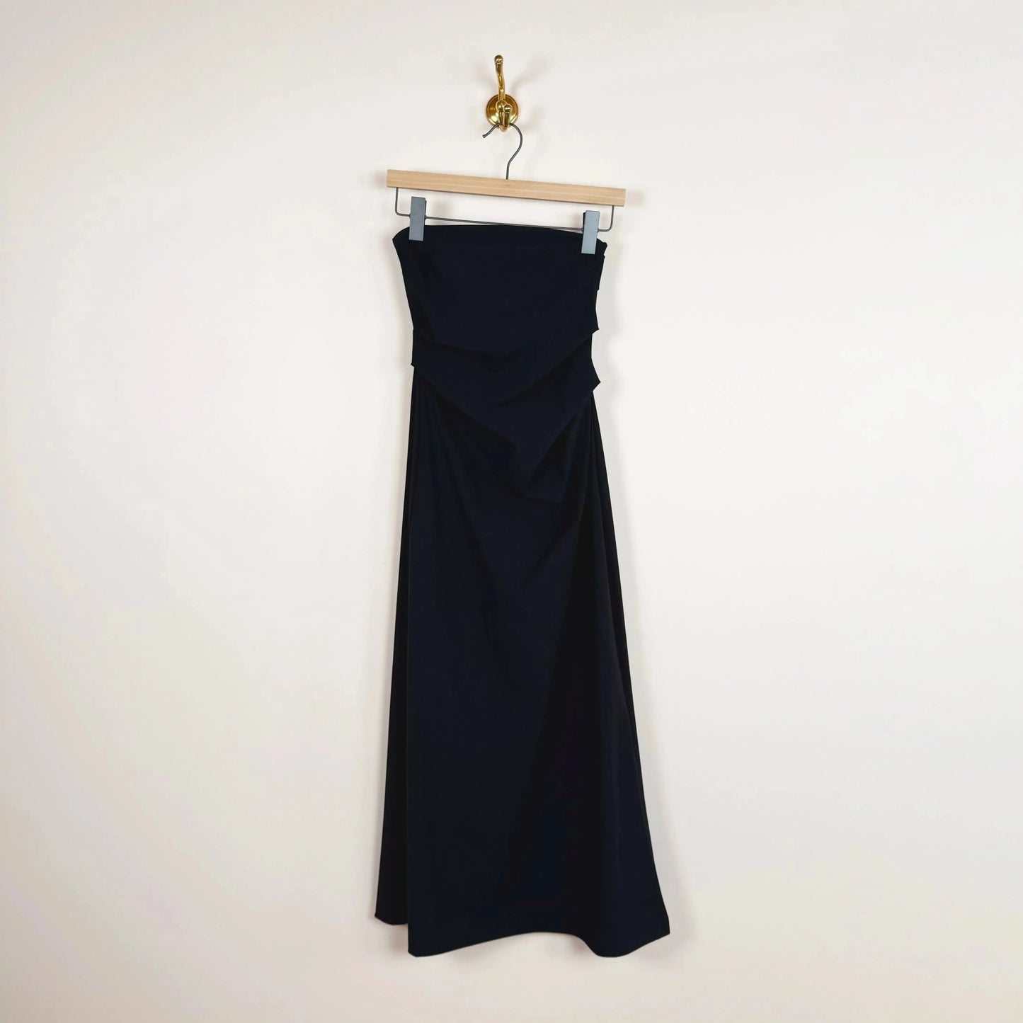 Strapless A-line Dress in Black-Dresses-Reyèm-eugenienewport