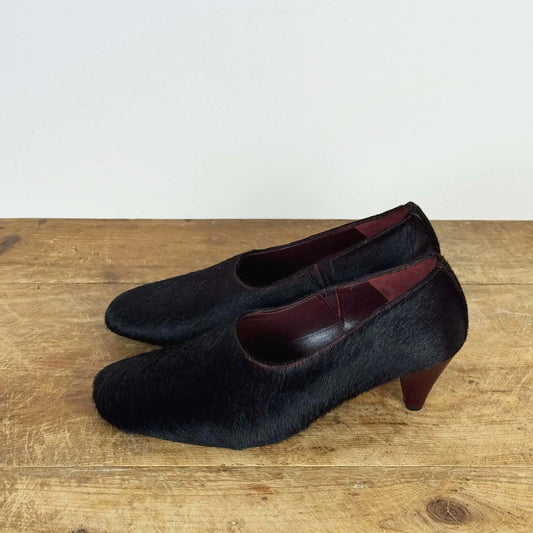 Taylor Pumps in Burgundy Calf Hair-Shoes-Augusta-eugenienewport