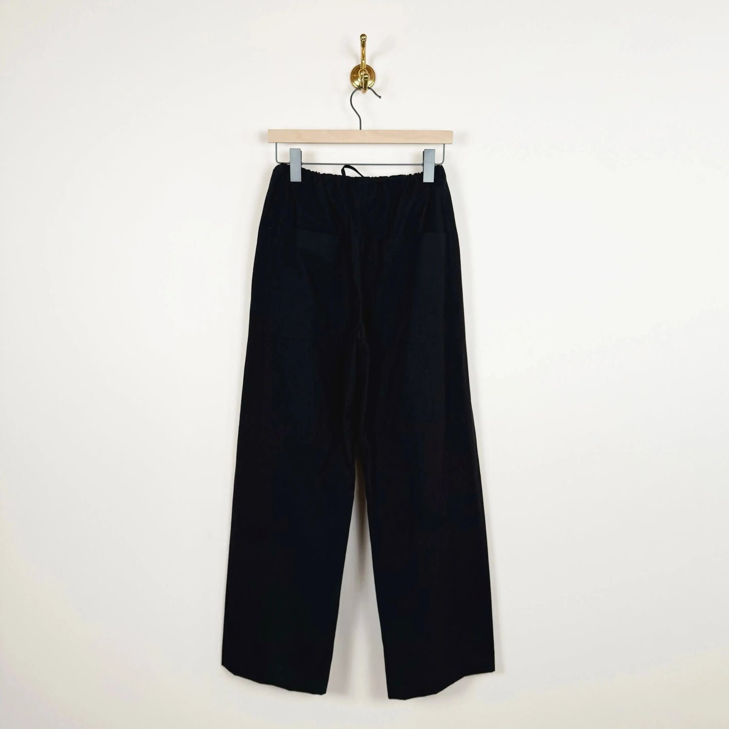 Ventura Pant in Black Typewriter Cotton-Pants-Studio Nicholson-eugenienewport