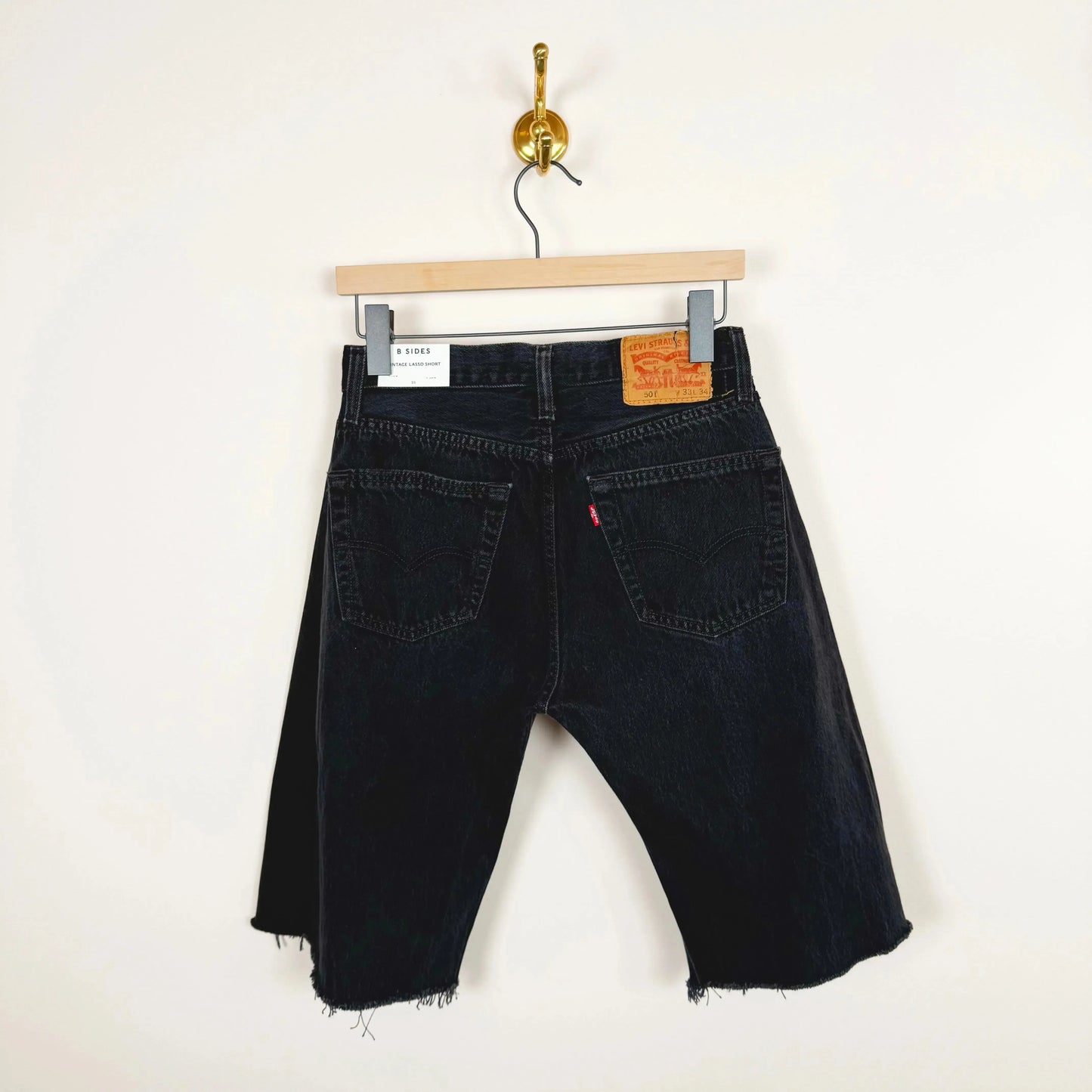 Vintage Lasso Shorts in Vintage Black-Denim-B Sides-eugenienewport