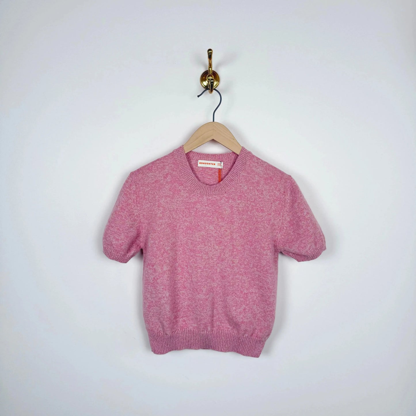 Wicklow T-Shirt in Pink Mouline-Sweater-&Daughter-eugenienewport