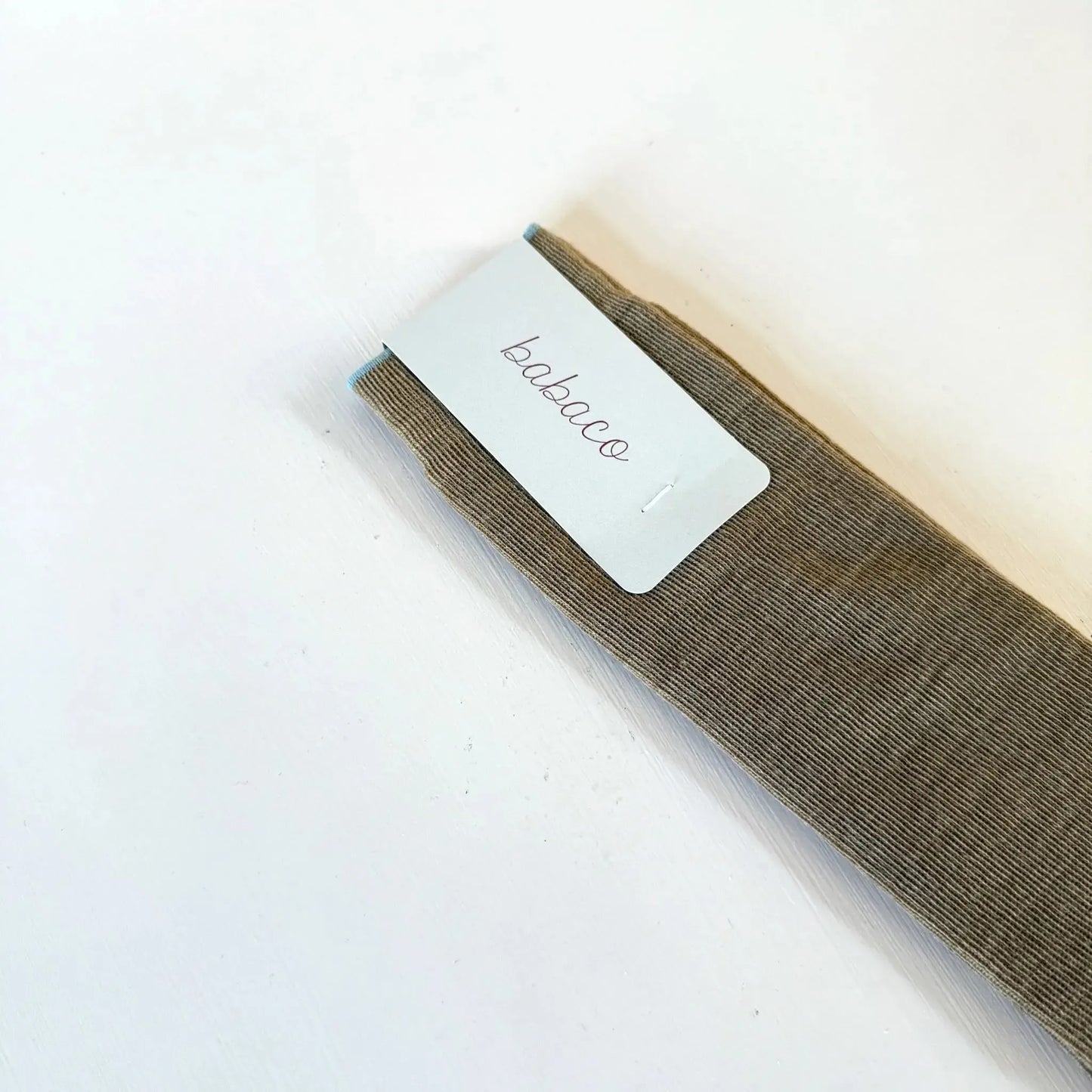 Wool Fine Ribbed Socks in Beige-Accessories-Babaco-eugenienewport