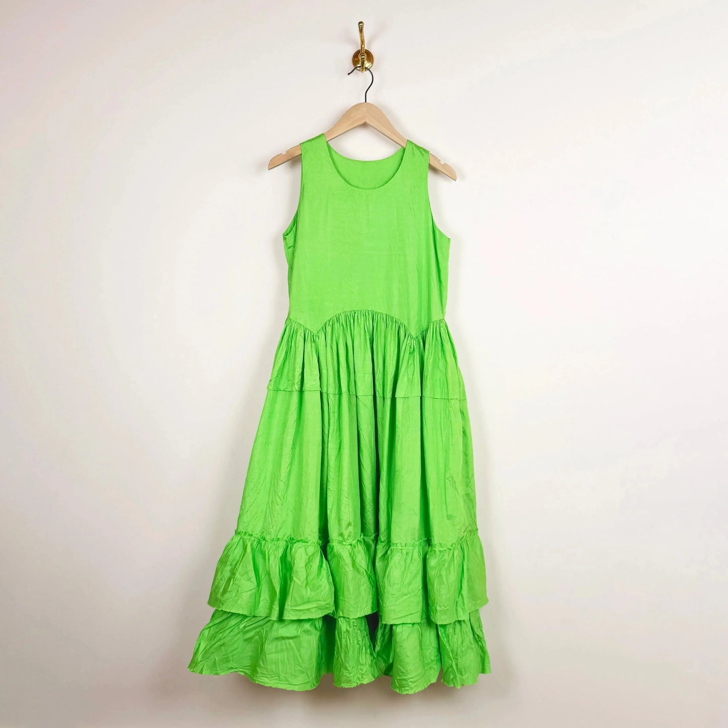 0460028 Silk Dress in Kiwi-Dresses-Christian Peau-eugenienewport