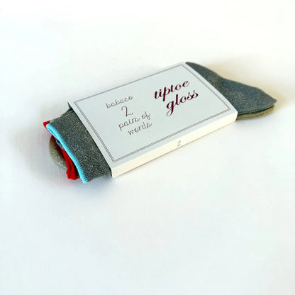 2 Pairs of Words Socks in Tiptoe Gloss-Accessories-Babaco-eugenienewport