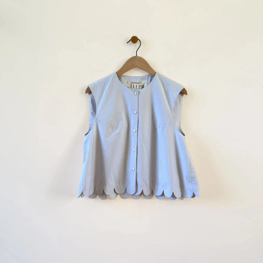 A Cropped Top in Light Blue-Top-Eleph-eugenienewport