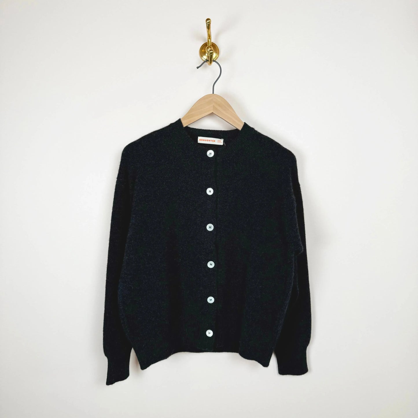 Ada Crewneck Cardigan in Charcoal Grey-Sweater-&Daughter-eugenienewport