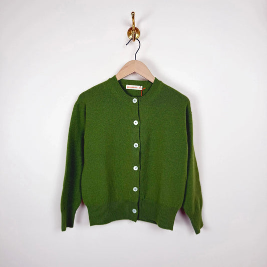 Ada Crewneck Cardigan in Green-Sweater-&Daughter-eugenienewport
