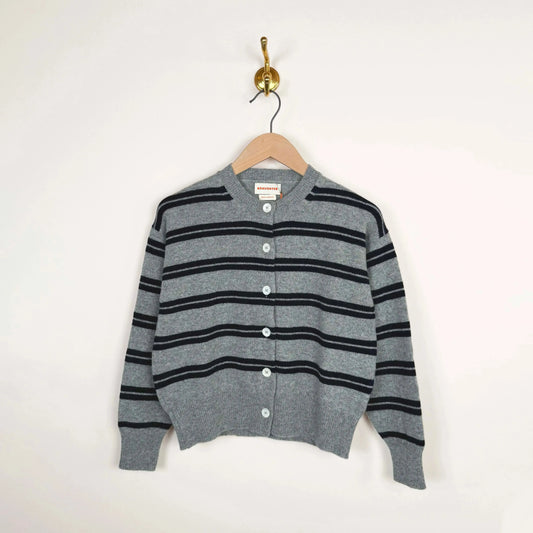 Ada Crewneck in Grey with Navy-Sweaters-&Daughter-eugenienewport