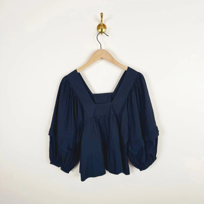 Alice Blouse in Navy-Tops-Skall-eugenienewport