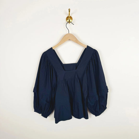 Alice Blouse in Navy-Tops-Skall-eugenienewport