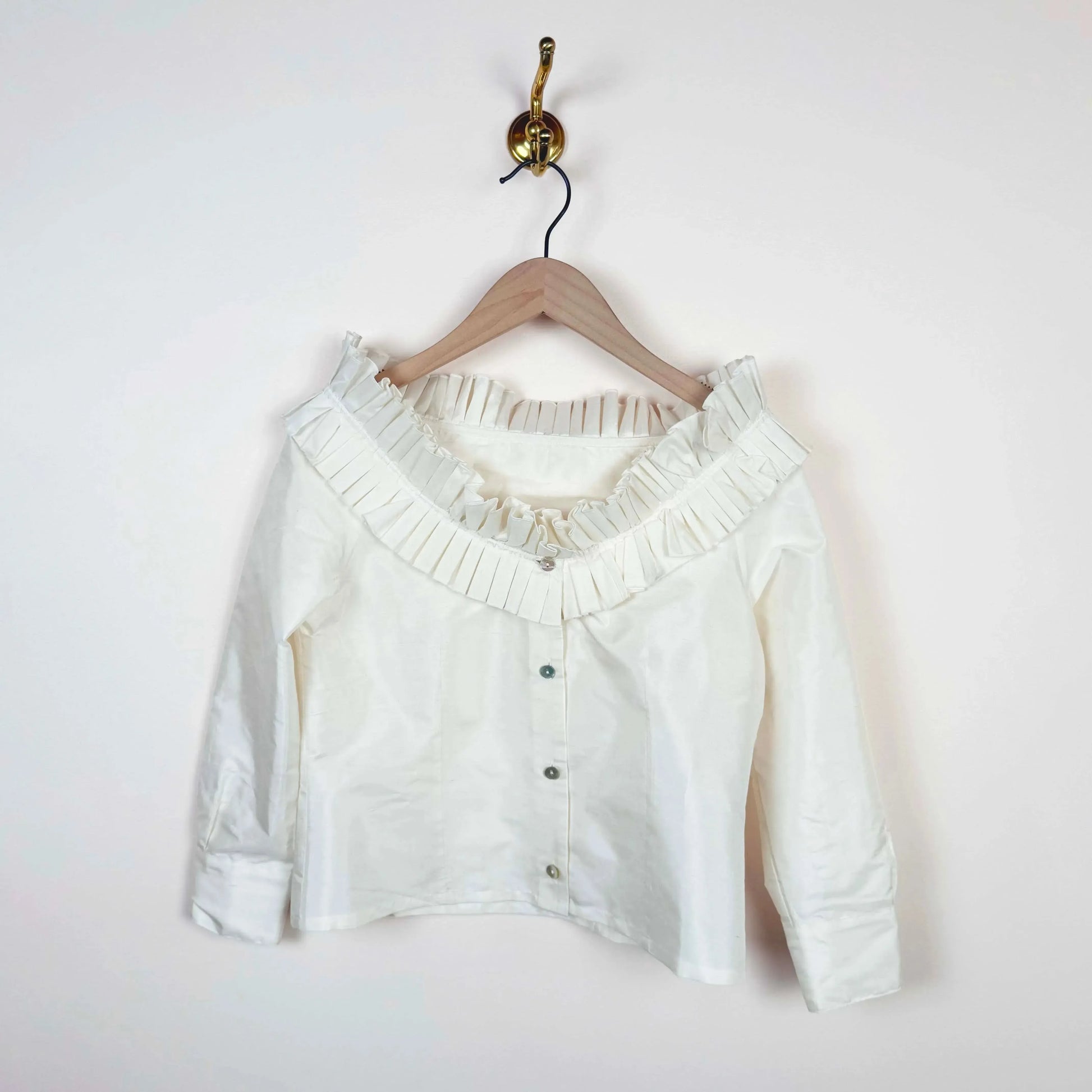 Amalia Blouse in White-Tops-Chelsea Mak-eugenienewport